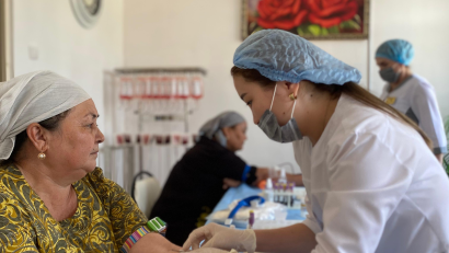 ЖЕТІСАЙ АУДАНДЫҚ ОРТАЛЫҚ АУРУХАНАСЫНДА ДОНОР КҮНІ ҰЙЫМДАСТЫРЫЛДЫ